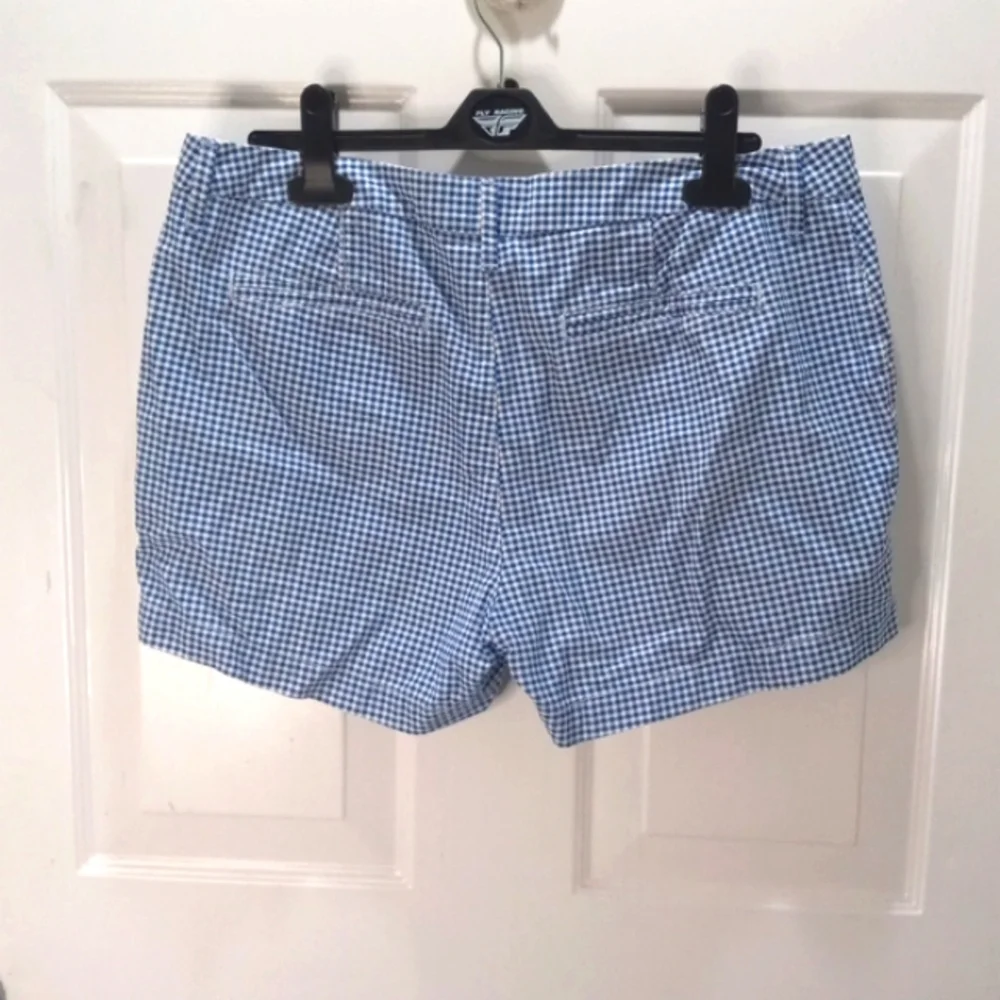 Old Navy Sz 8, Blue/White Checked Shorts, High rise